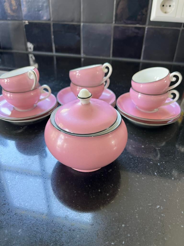 Vintage Kinder Theeservies Roze Epiag, Ophalen of Verzenden