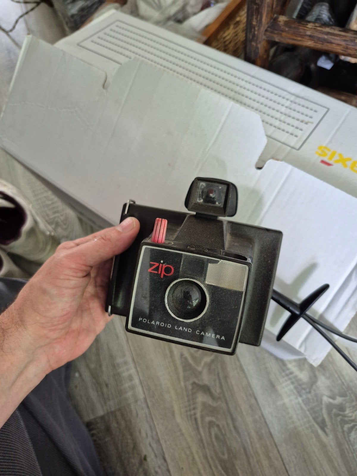 Vintage Polaroid Land Camera Zip - Direct Klaar Camera, Ophalen of Verzenden