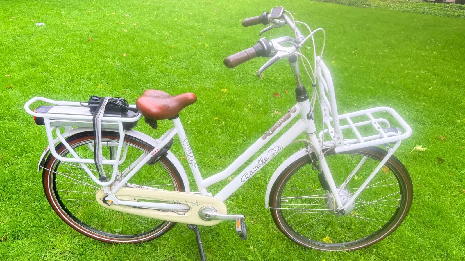 I.g.st goede mooie damesfiets E-bike Gazelle Miss Grace 54cm, Ophalen, Velgrem, Handrem, 53 tot 56 cm