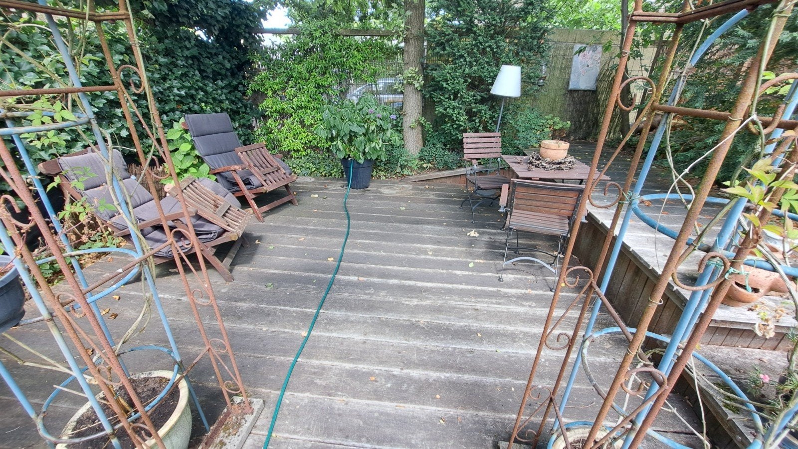 Hardhouten vlonder planken lengte 3.98 bij 19 cm, Ophalen, Hout