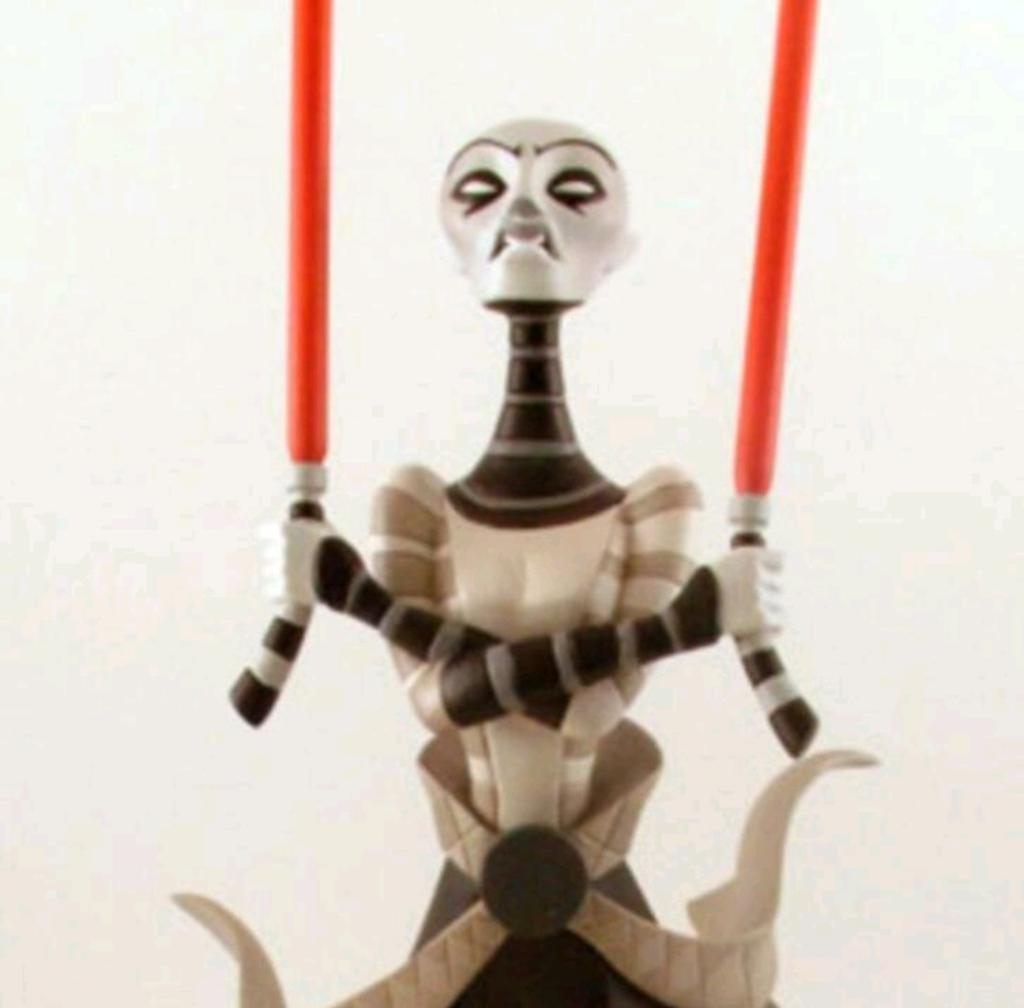 Star Wars Asajj Ventress Clone Wars beeld zeldzaam limited, Ophalen, Nieuw, Beeldje of Buste