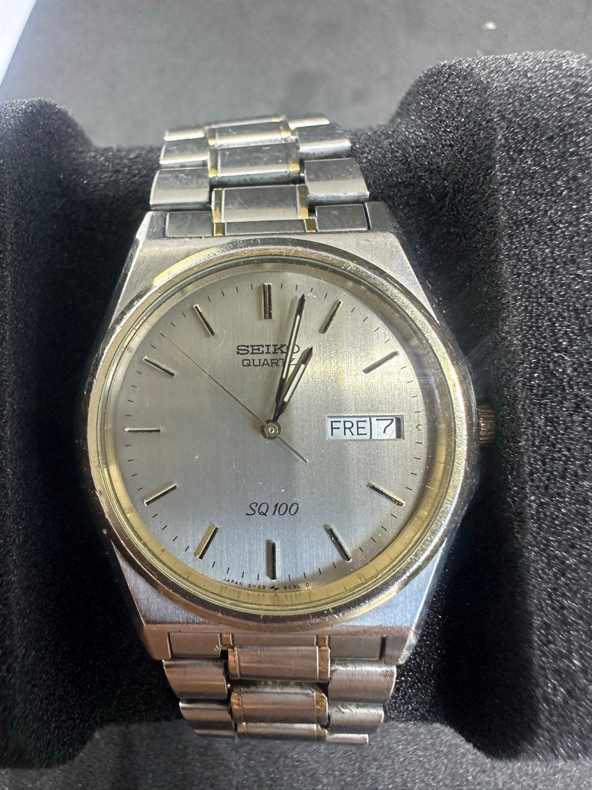 Seiko Quartz SQ100 Herenhorloge - Klassiek en Betrouwbaar, Ophalen of Verzenden, Staal, Polshorloge, Seiko