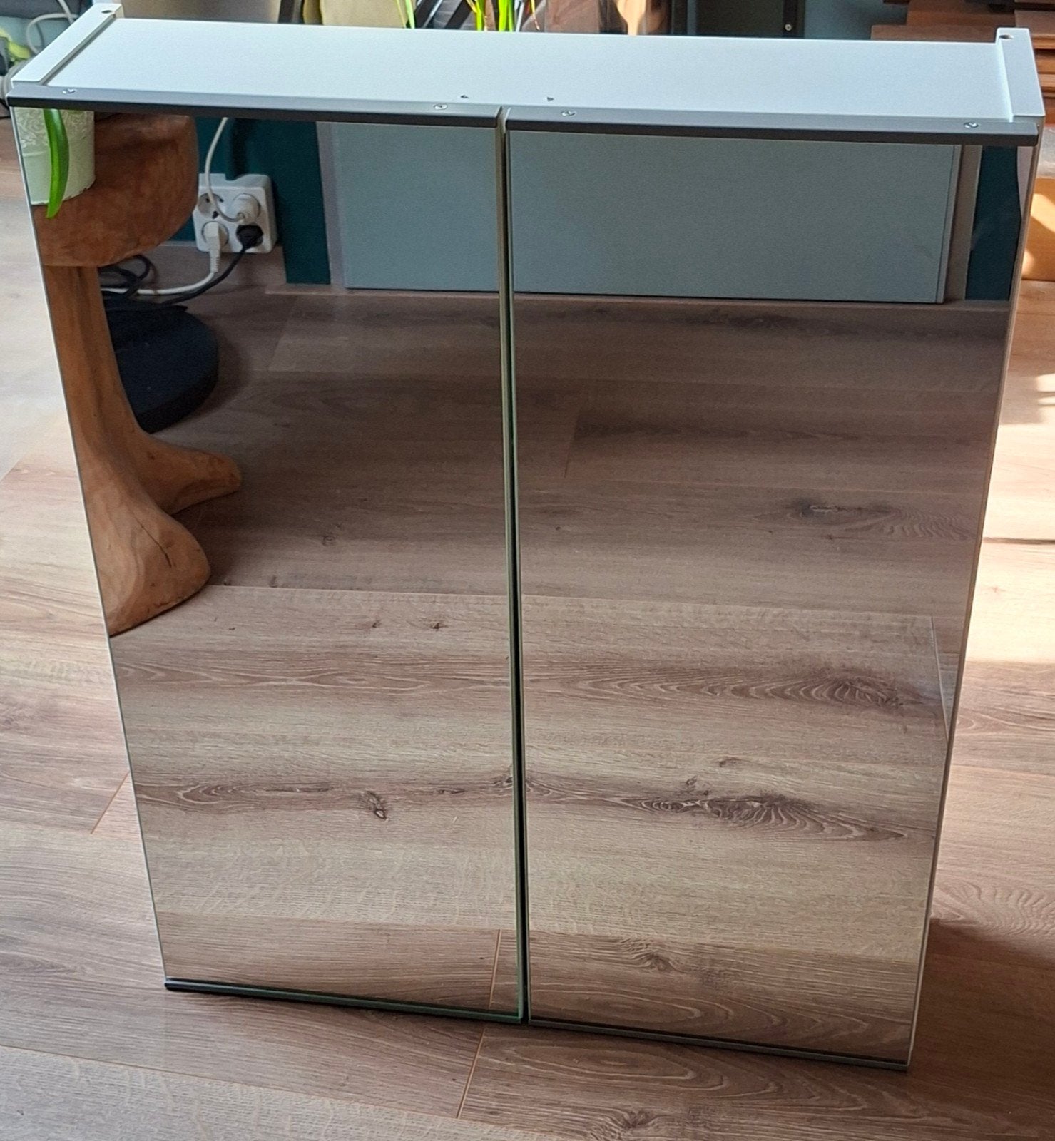 IKEA ENHET Spiegelkast 120x35x64 cm - Wit, Ophalen, Spiegelkast, 100 tot 150 cm, 50 tot 100 cm