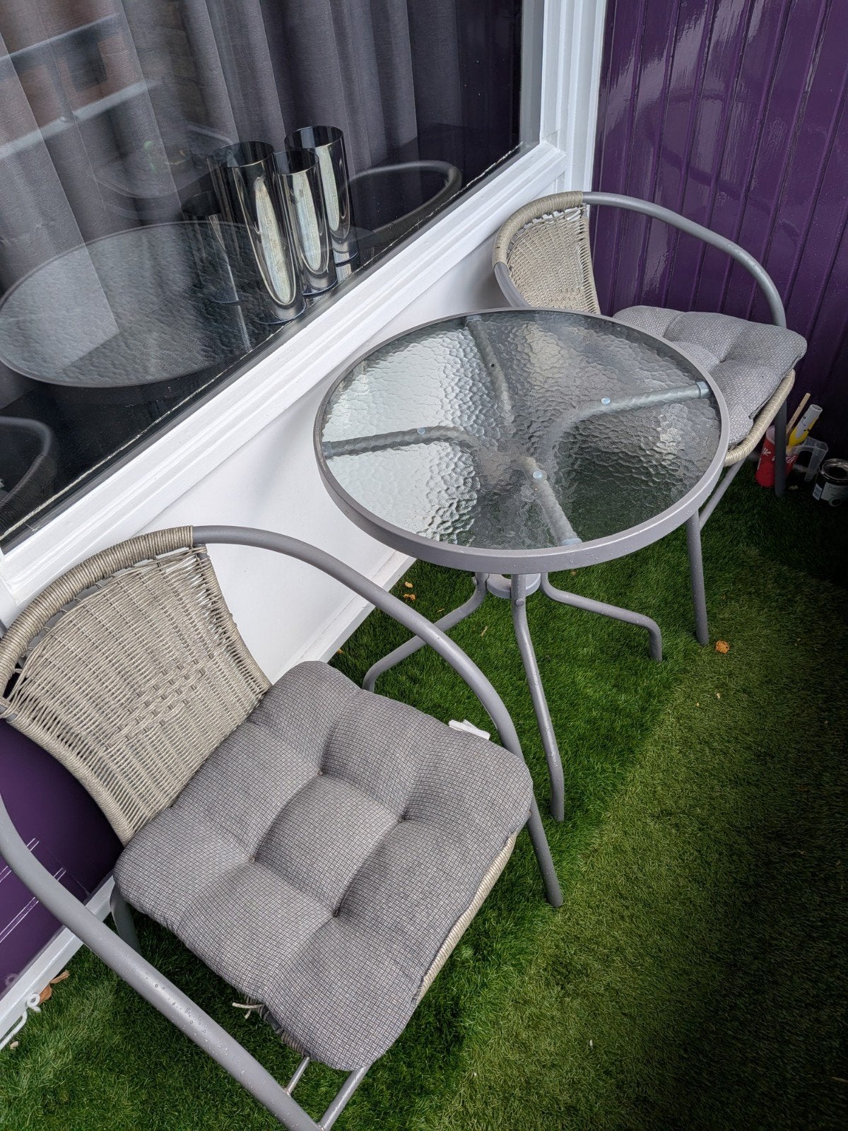 Bistro set 2 stoelen en tafel - Zo goed als nieuw, Overige materialen, Zo goed als nieuw, Tuinset, Eettafel