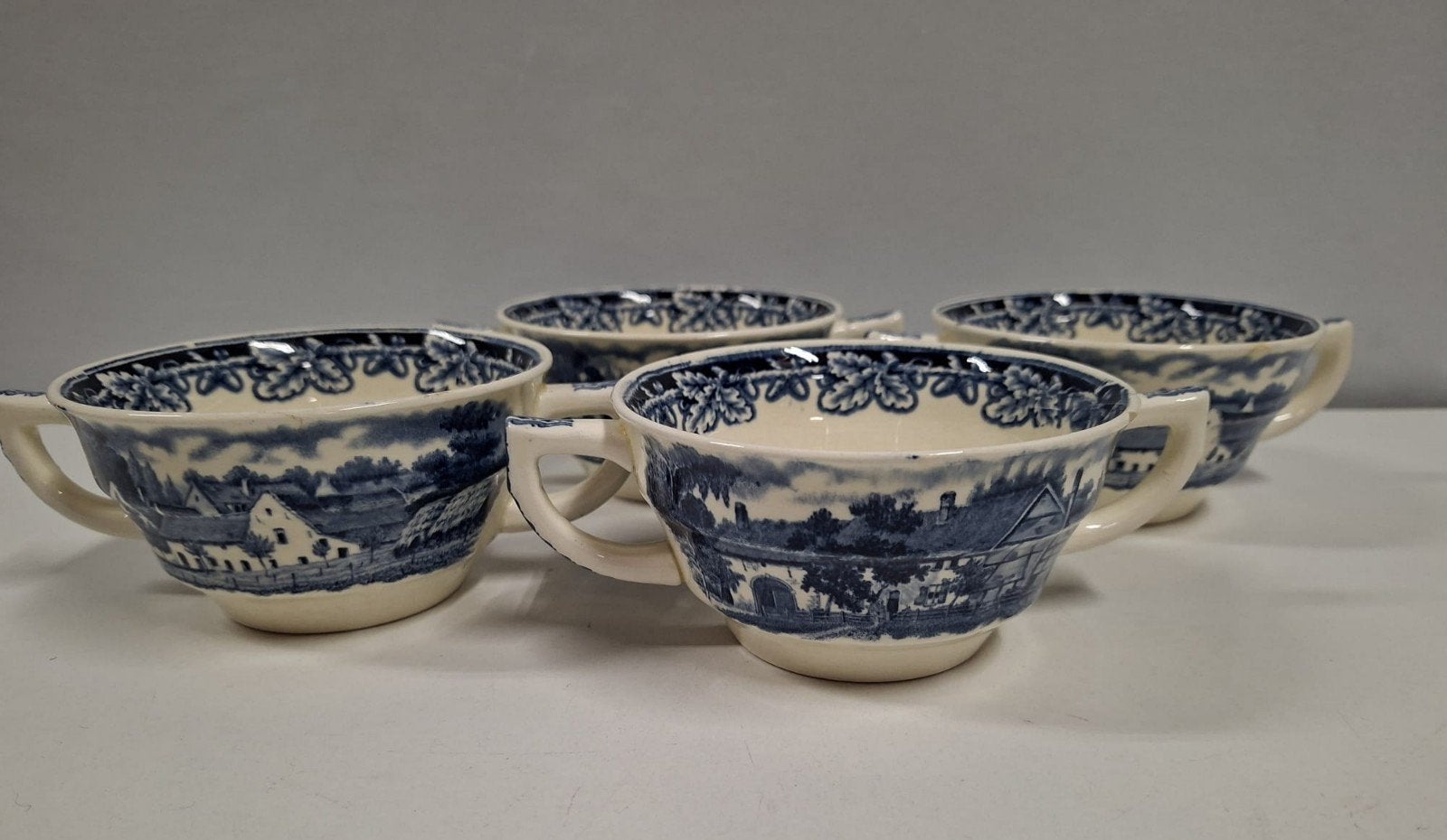 4x Societe Ceramique Maastricht Boerenhoeve Soepkommen, Ophalen of Verzenden