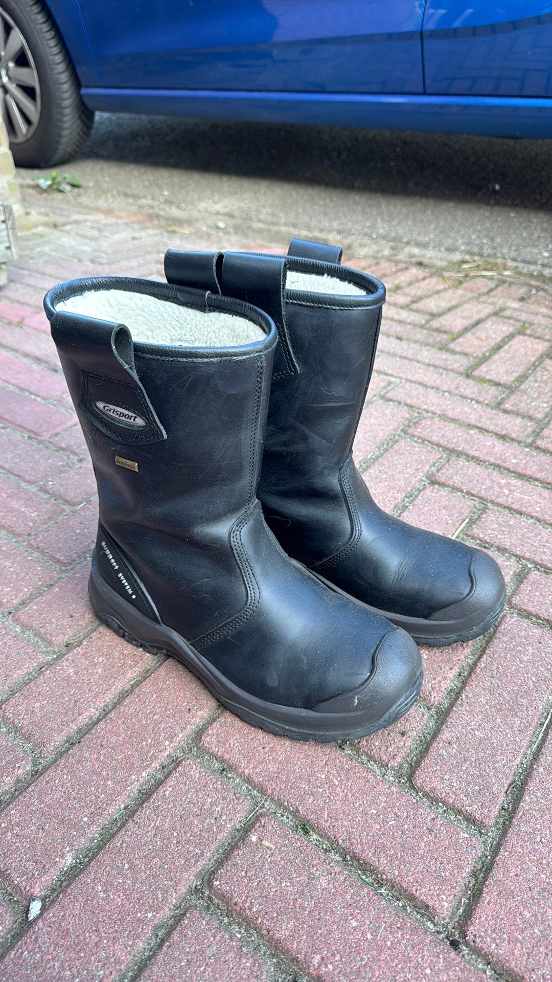 Werklaarzen zwart gewatterd, Tuin en Terras, Ophalen of Verzenden, Zo goed als nieuw, Dames, Laarzen