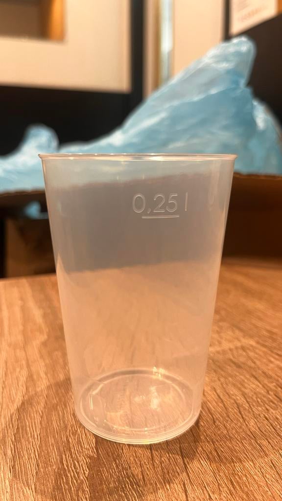 Herbruikbare kunststof bekers 250ml (288 stuks) - Horeca, Ophalen