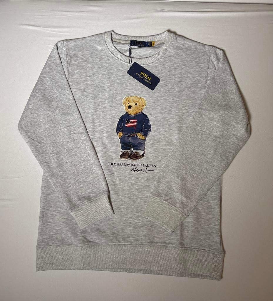 Polo Ralph Lauren Beer sweater trui maat L grijs, Verzenden, Nieuw, Maat 52/54 (L), Grijs