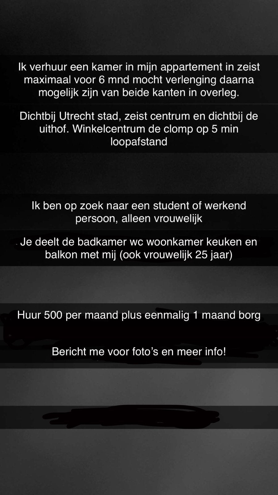 Kamer te huur zeist, Utrecht