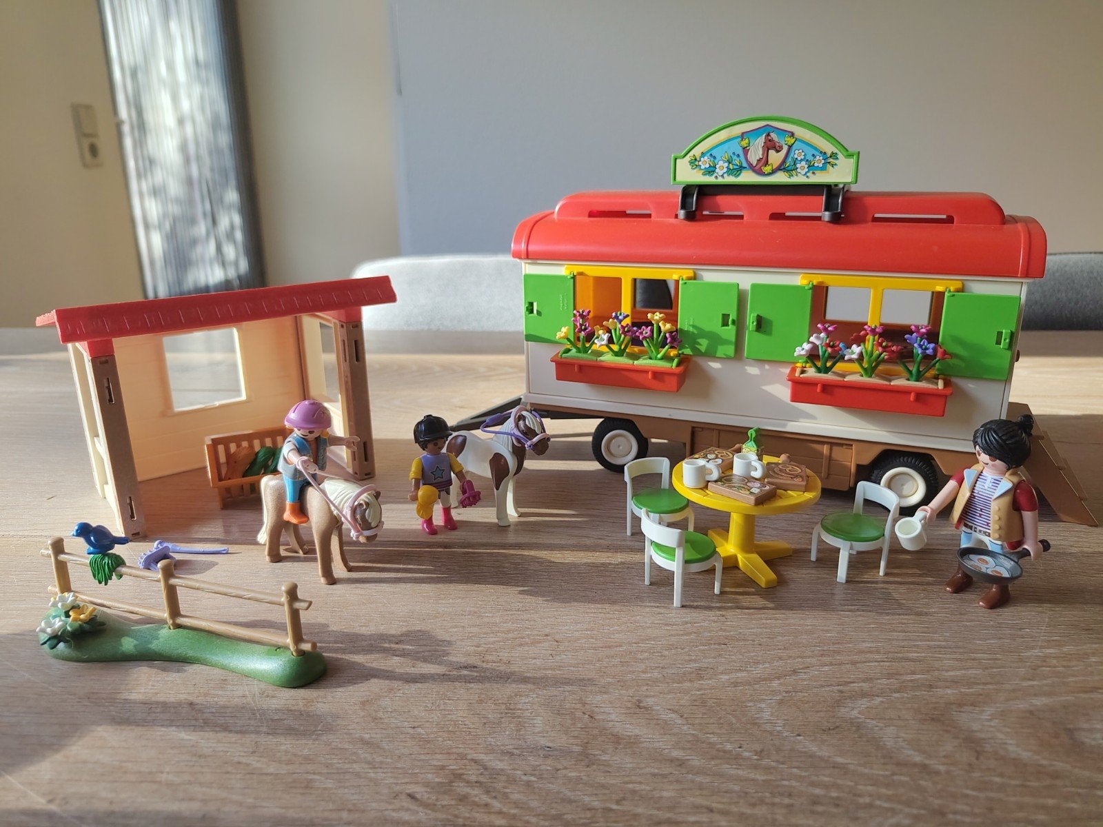 Playmobil Country ponykamp wagen - 70510 COMPLEET, Complete set, Ophalen of Verzenden, Zo goed als nieuw, Country