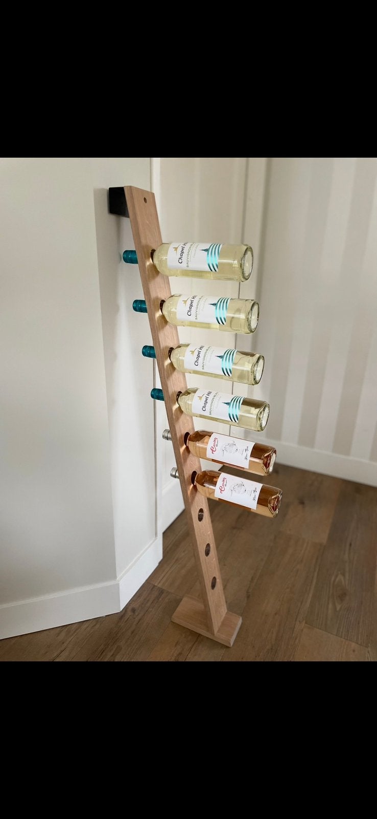 Wijnpaal wijnrek wijnhouder flessenhouder eikenhout, Huis en Inrichting, Ophalen of Verzenden, Nieuw, Hout, 5 tot 15 flessen