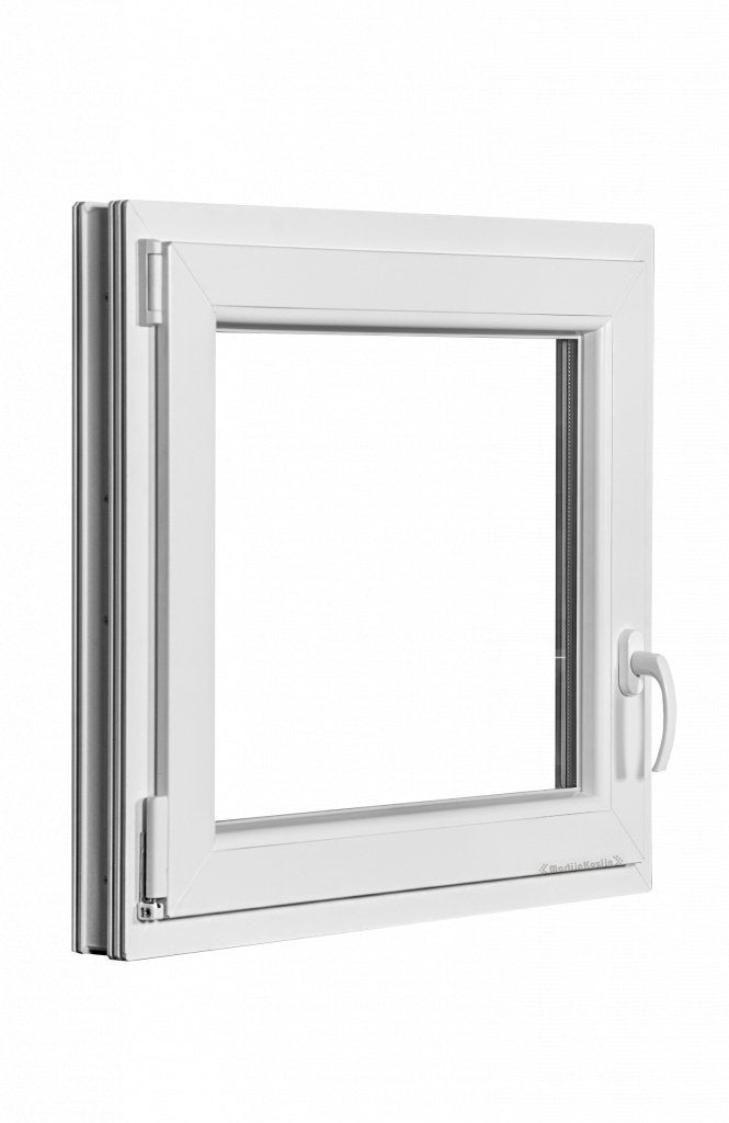 Kunststof antraciet draaikiep kozijn b80 x h60 RAL7016, Kunststof, Raamkozijn, Niet ingevuld, Nieuw