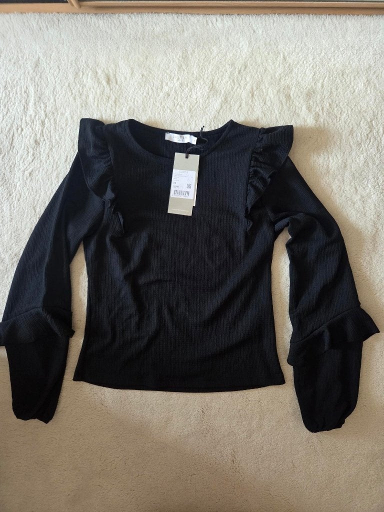 Nieuw zwart shirt met lange mouw merk Costes maat XS, Zwart, Nieuw, Ophalen of Verzenden, Lange mouw