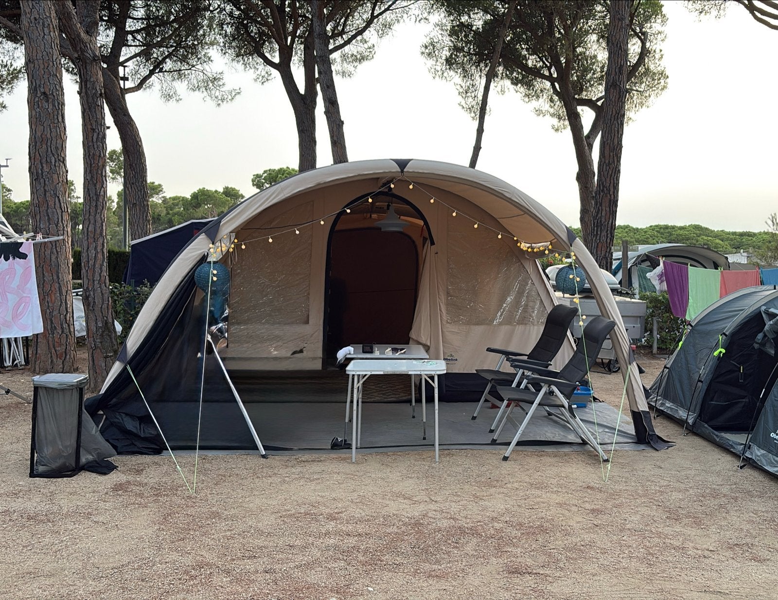 Miami Easy Air 1.0 (eventueel met bagagewagen), Caravans en Kamperen, Tenten, Ophalen, Gebruikt, Tot en met 3