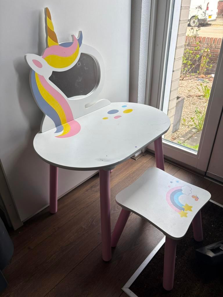 Kinder kaptafel unicorn, Ophalen, Zo goed als nieuw