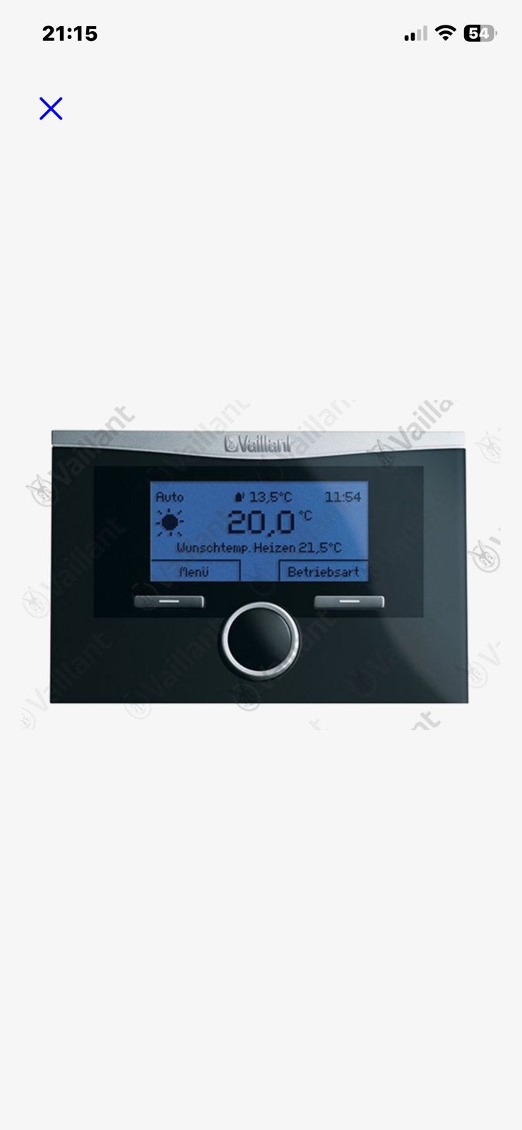 Klok thermostaat Vaillant calormatic 370, bedraad, Ophalen of Verzenden, Zo goed als nieuw