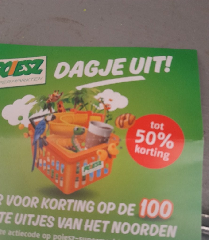 Voucher vd poeisz, Tickets en Kaartjes, Eén persoon, Kortingsbon