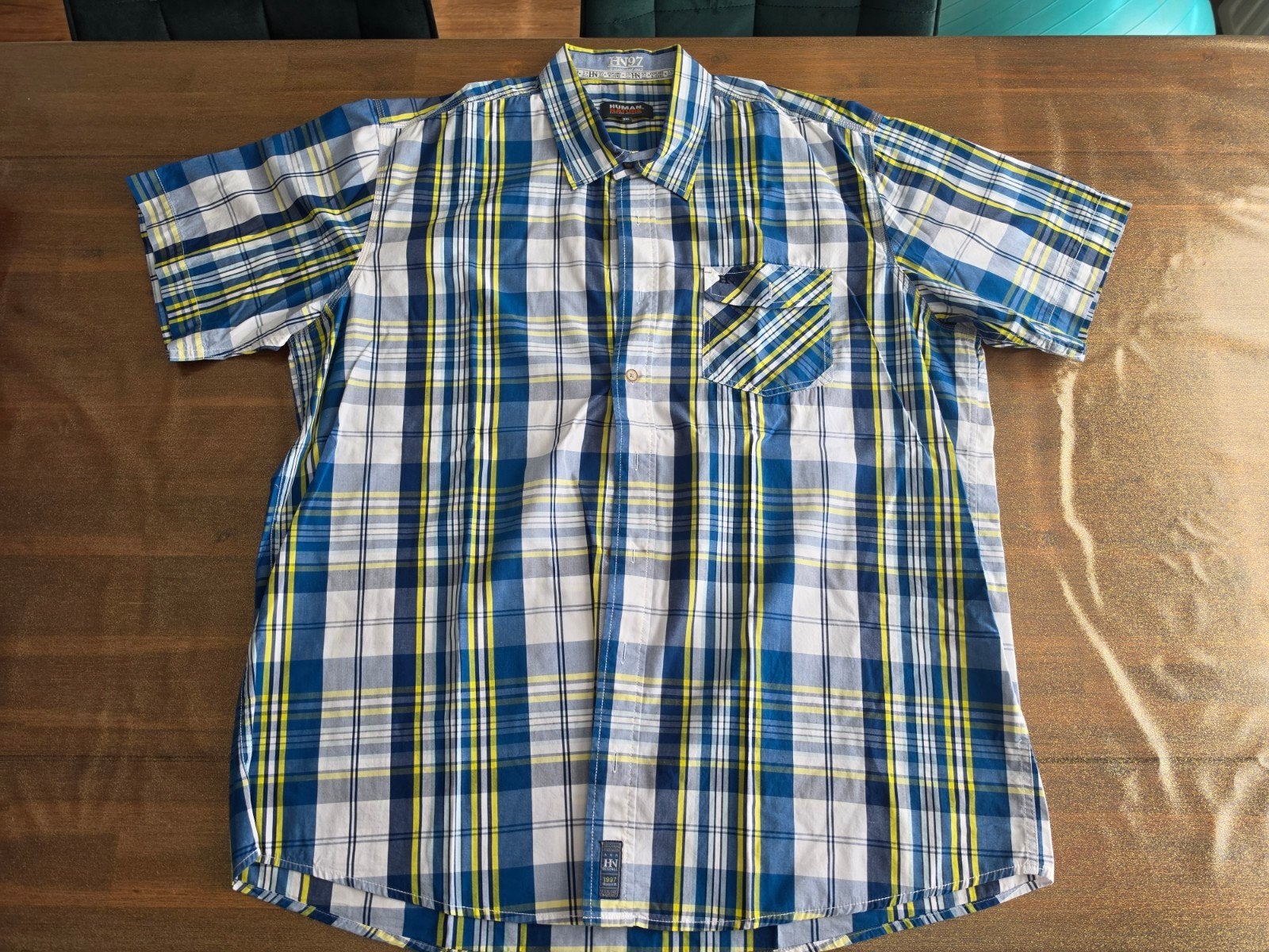 Human Nature geruit overhemd - Maat 3XL, Kleding | Heren, Meerkleurig, Ophalen of Verzenden, Zo goed als nieuw, Overige halswijdtes