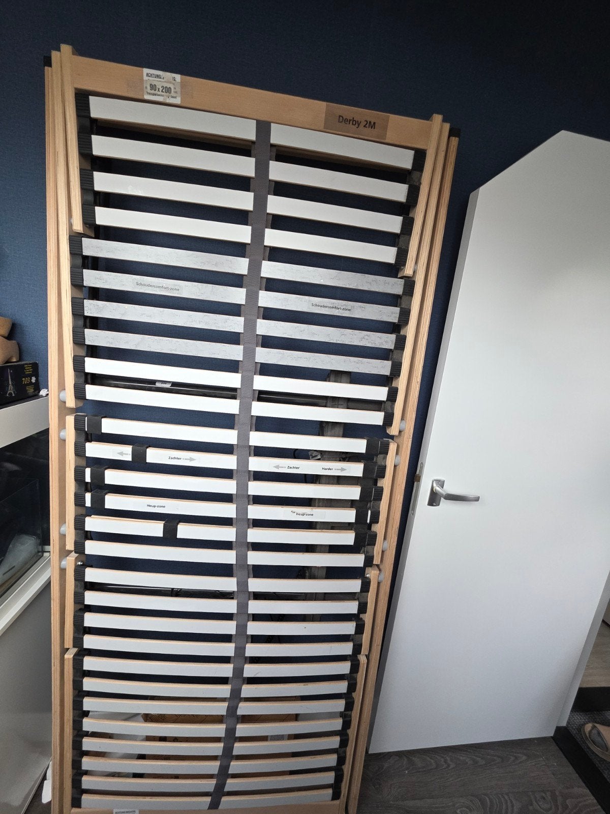 Elektrische verstelbare lattenbodem 90x200, Ophalen, 90 cm, Eenpersoons, 200 cm