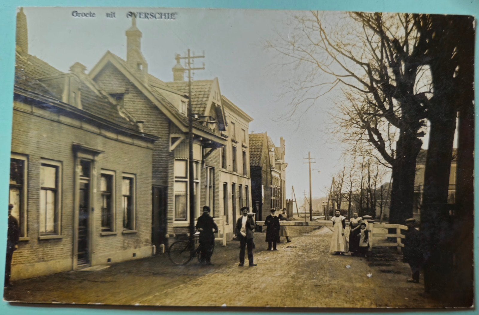 OVERSCHIE ROTTERDAM - Delftweg Tol FOTOKAART, Ophalen of Verzenden, Voor 1920, Gelopen, Zuid-Holland