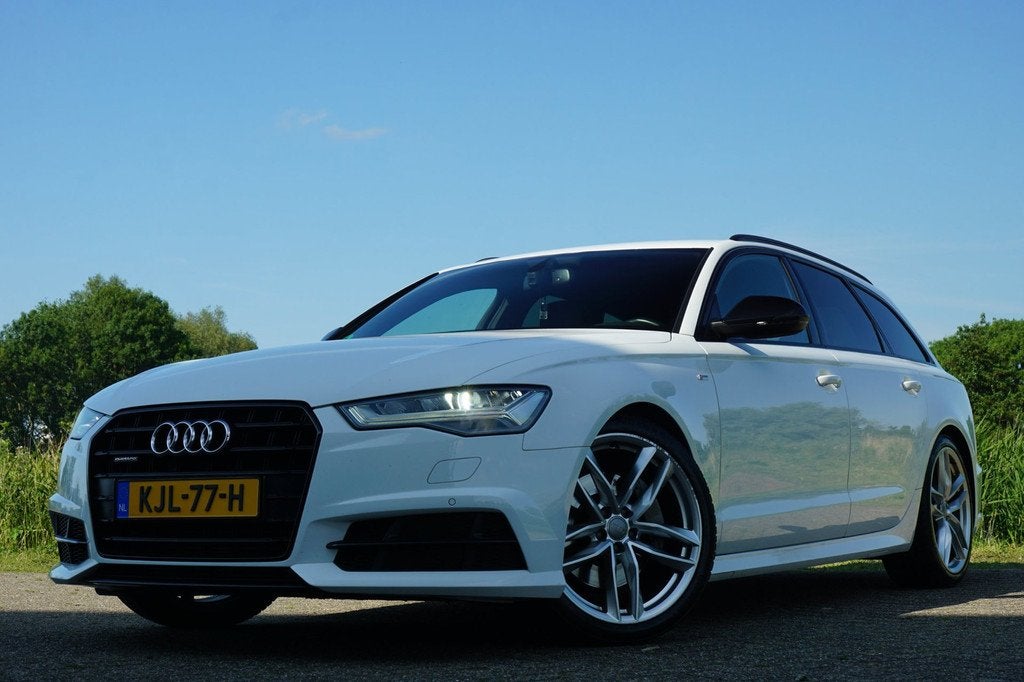 Audi A6 AVANT 3.0 TDI Quattro Premium S-Line | Ibis White |, Auto's, Automaat, Gebruikt, Wit, Leder