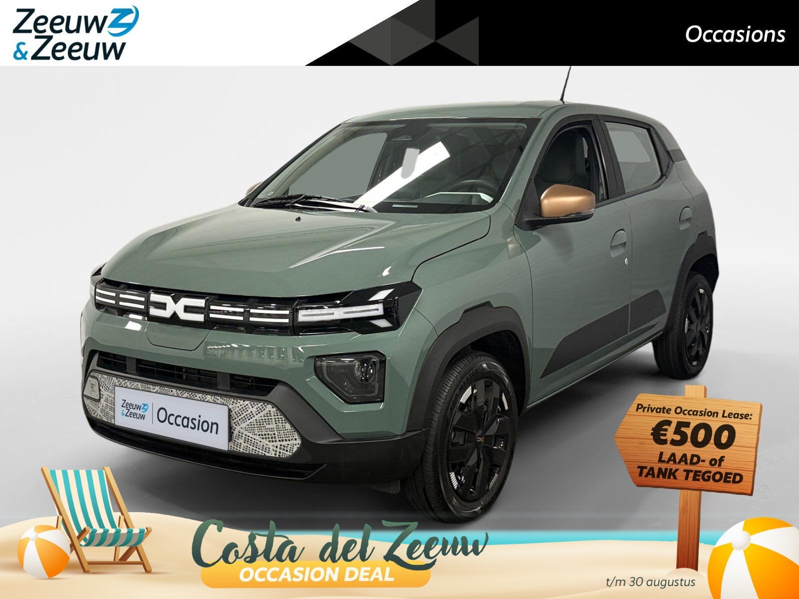 Dacia Spring Extreme 65 26.8 kWh AUTOMAAT CAMERA APPLE CARPL, Auto's, Dacia, 12 maanden, Gebruikt, 4 stoelen, Leder en Stof