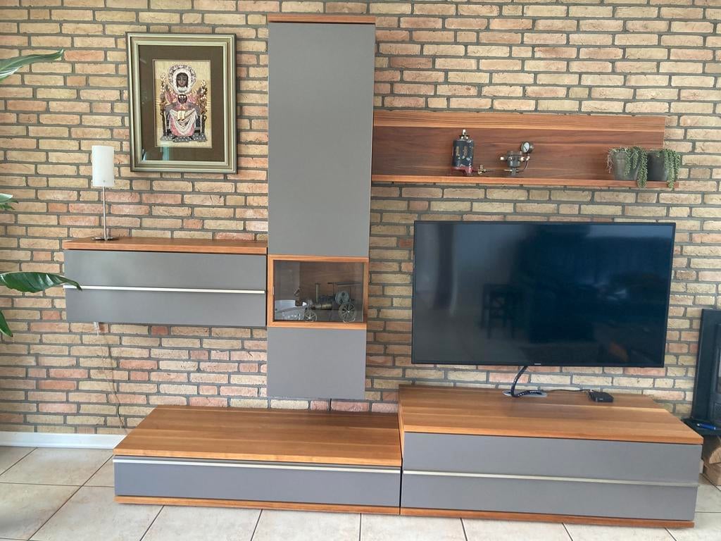 Musterring wandmeubel + vitrine + salontafel, Huis en Inrichting, Ophalen, Overige materialen, 200 cm of meer, Zo goed als nieuw