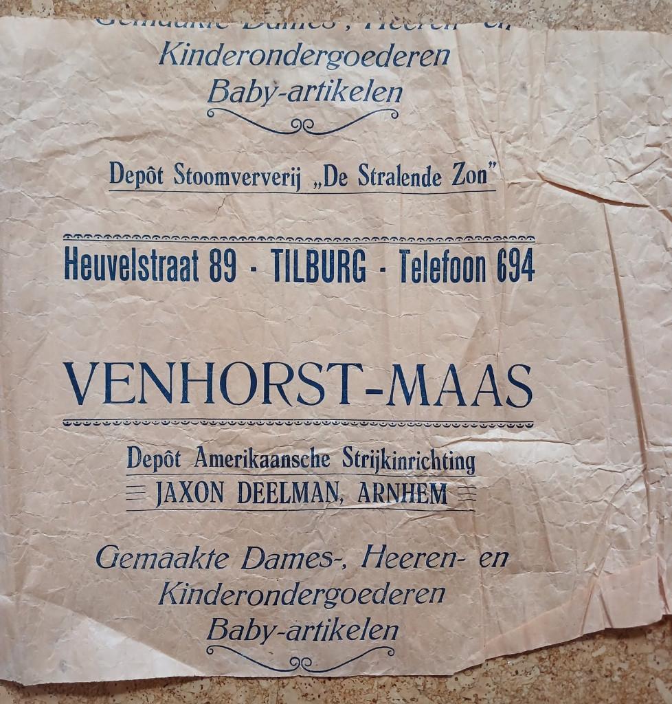 Tilburg Venhorst - Maas Stoomververij De Stralende Zon, Gebruikt, Verzenden, Verpakking, X