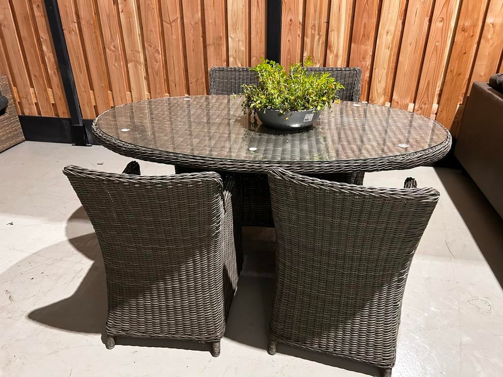 Prachtige tuinset in perfecte staat - Zo goed als nieuw!, 4 zitplaatsen, ., Ophalen of Verzenden, Zo goed als nieuw