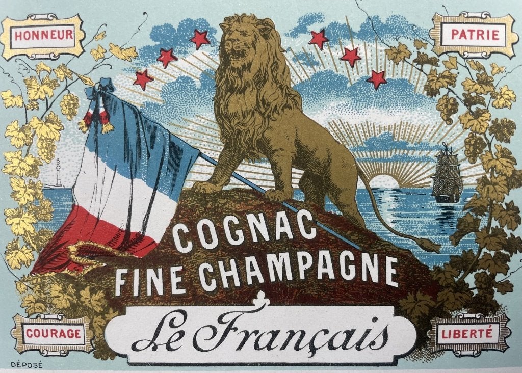 poster Cognac Le Francais compleet vel met etiketten, Verzamelen, Ophalen of Verzenden, Zo goed als nieuw, A1 t/m A3