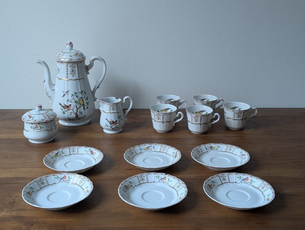 Heinrich vintage koffieservies | vogeldecor porselein, Ophalen