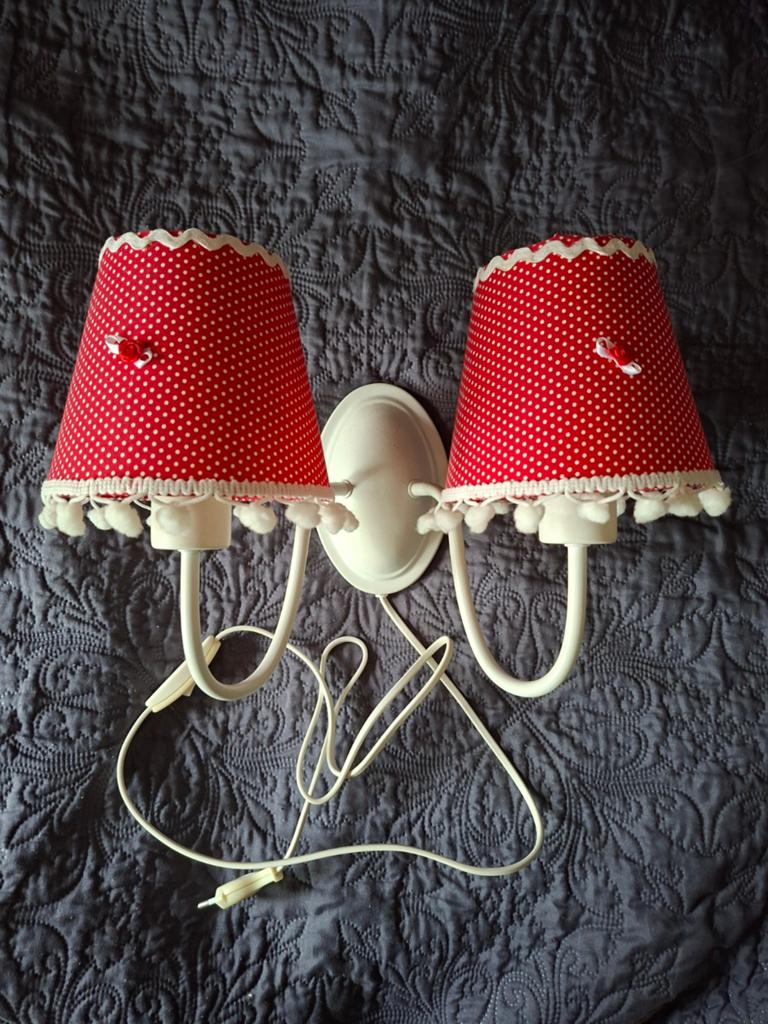 Polkadot wandlamp met stekker, Huis en Inrichting, Ophalen of Verzenden