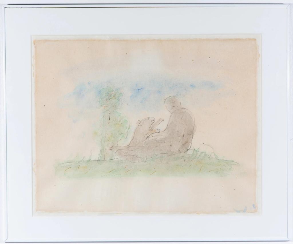 Co Westerik - Tafereel Buiten met Hond (1999), Antiek en Kunst, Ophalen