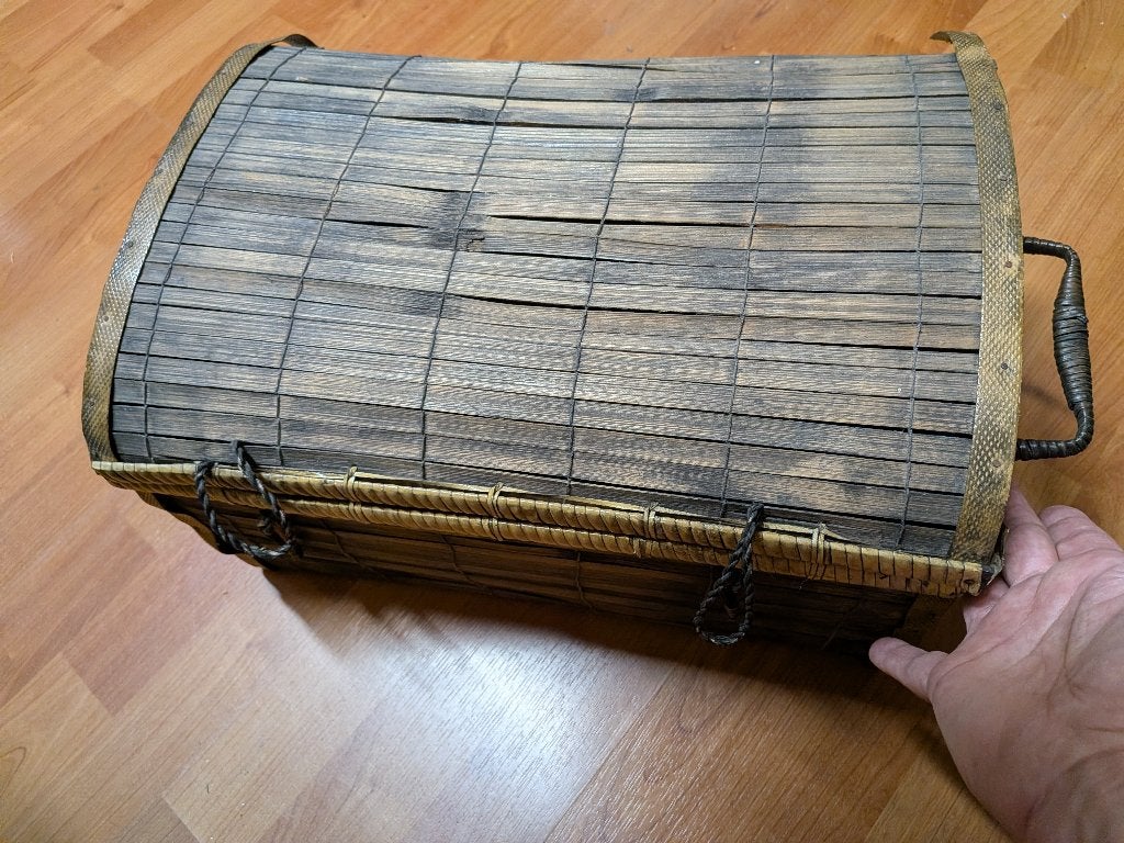 mand bananenblad, Met deksel, Mand, Ophalen of Verzenden, Zo goed als nieuw
