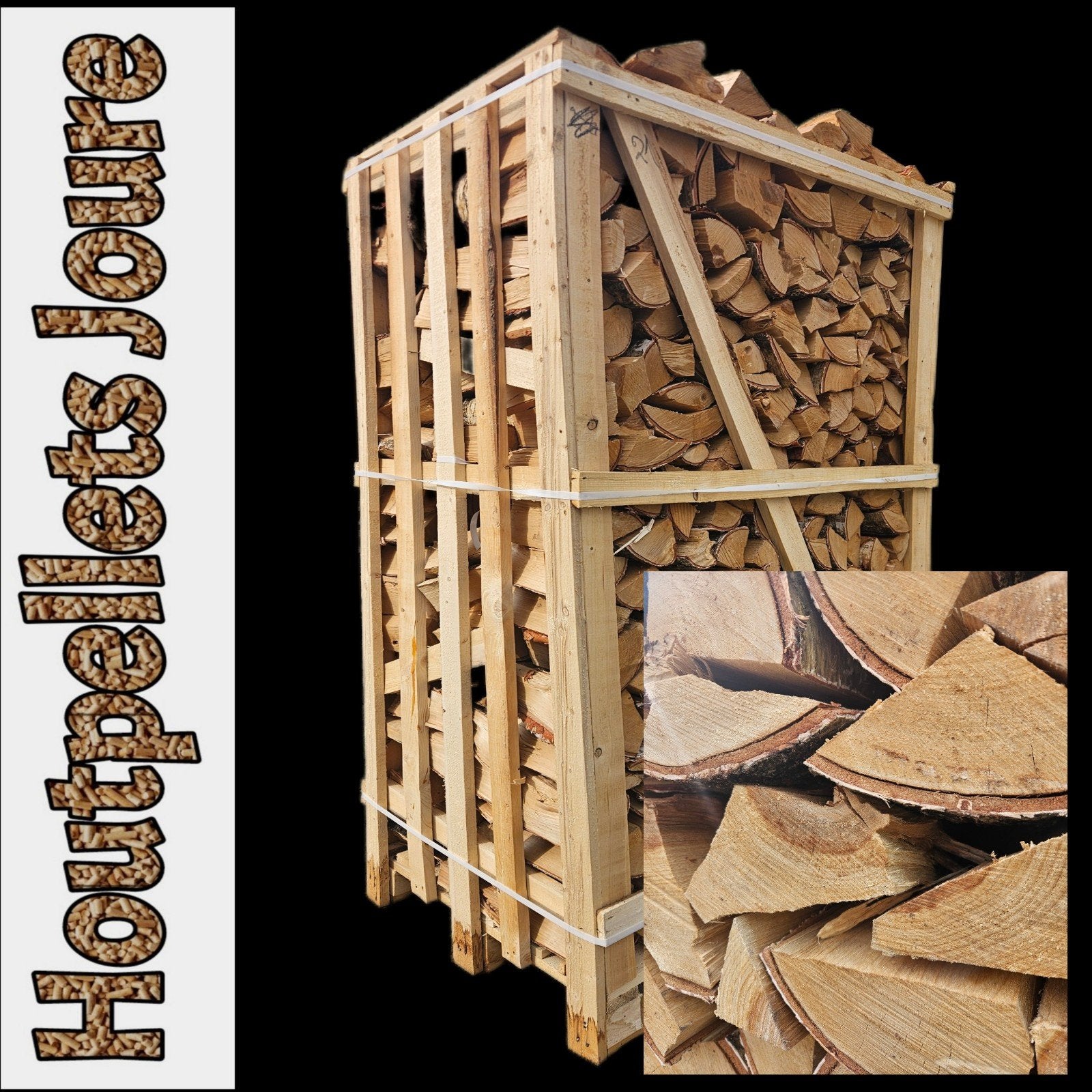 Haardhout ovengedroogd xl kratten  berken brandhout, Tuin en Terras, Haardhout, Minder dan 3 m³, Ophalen