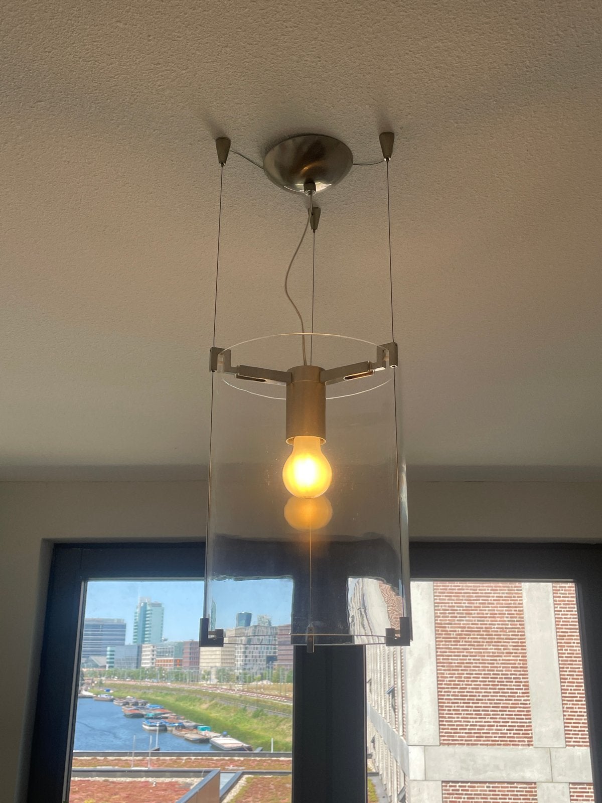 Prandina CPL S1 vintage Design Hanglamp – Transparant Glas, Ophalen, Gebruikt, Glas, E27 (groot)