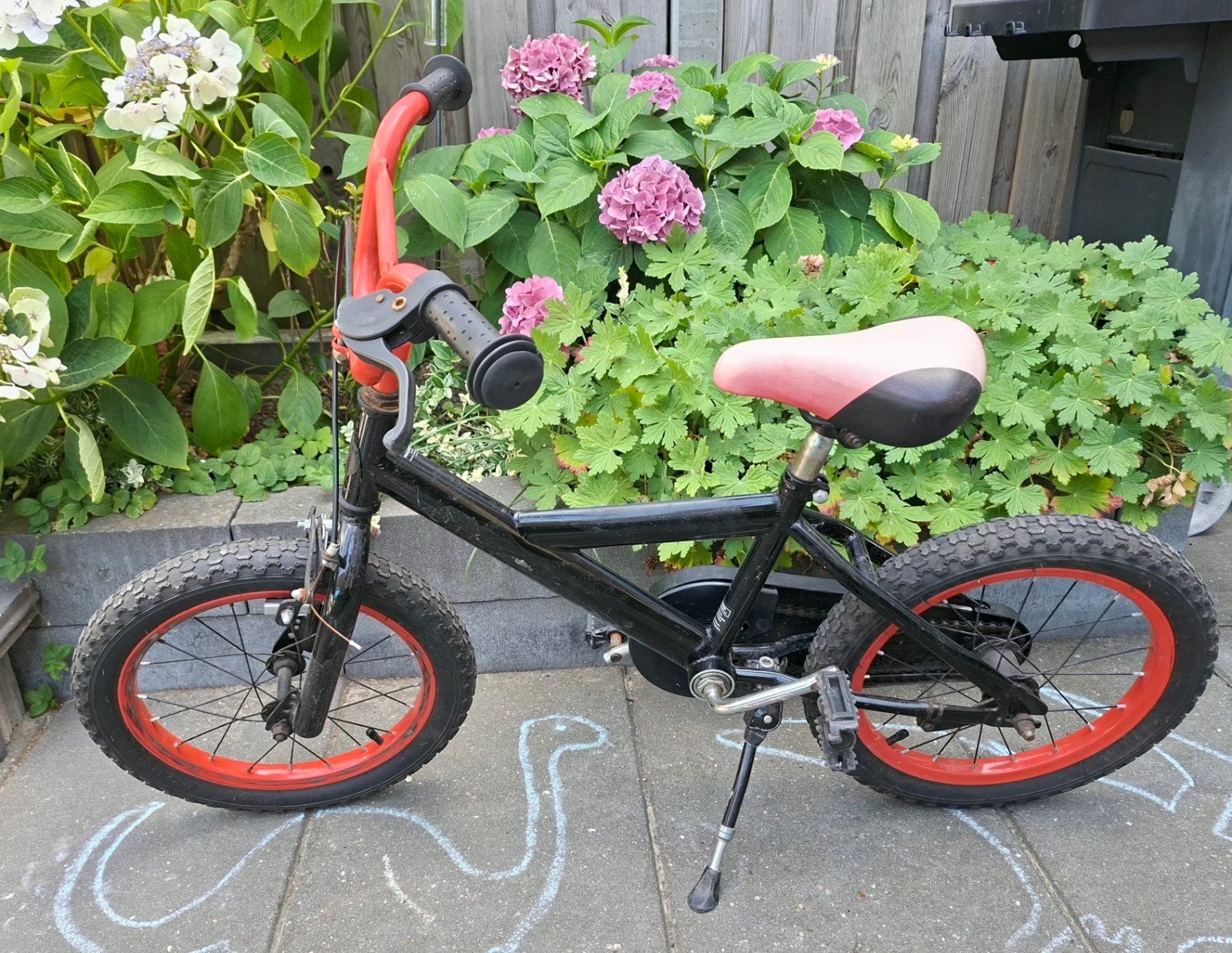 Kinder crossfiets 16 inch, Ophalen, Gebruikt, Terugtraprem, 16 tot 20 inch