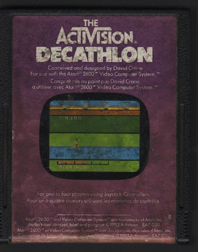 Activision Decathlon - Atari 2600 (Sportgame), Spelcomputers en Games, Games | Atari, Gebruikt, Eén computer, Ophalen of Verzenden