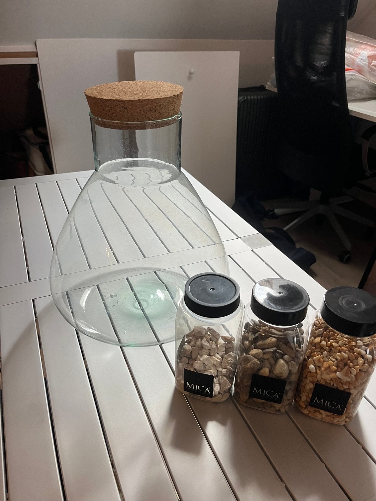 Terrarium maken - plantjes in ecosysteem - voorraadpot, Huis en Inrichting, Woonaccessoires | Stolpen, Ophalen, Zo goed als nieuw
