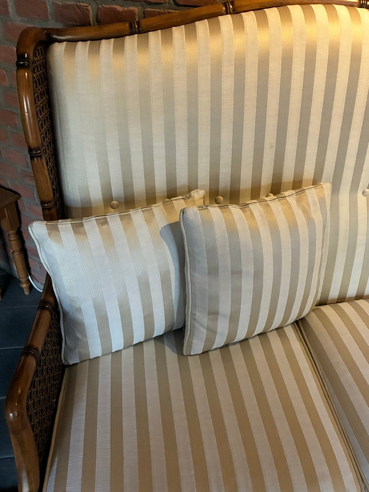 2-zits bankje en fauteuil in zeer goede staat, Ophalen, Gebruikt, Tweepersoons, Stof
