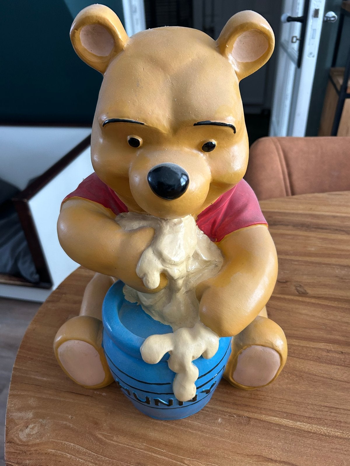 Groot Winnie de Poeh beeld met honingpot, 39 cm hoog, Verzamelen, Ophalen, Gebruikt
