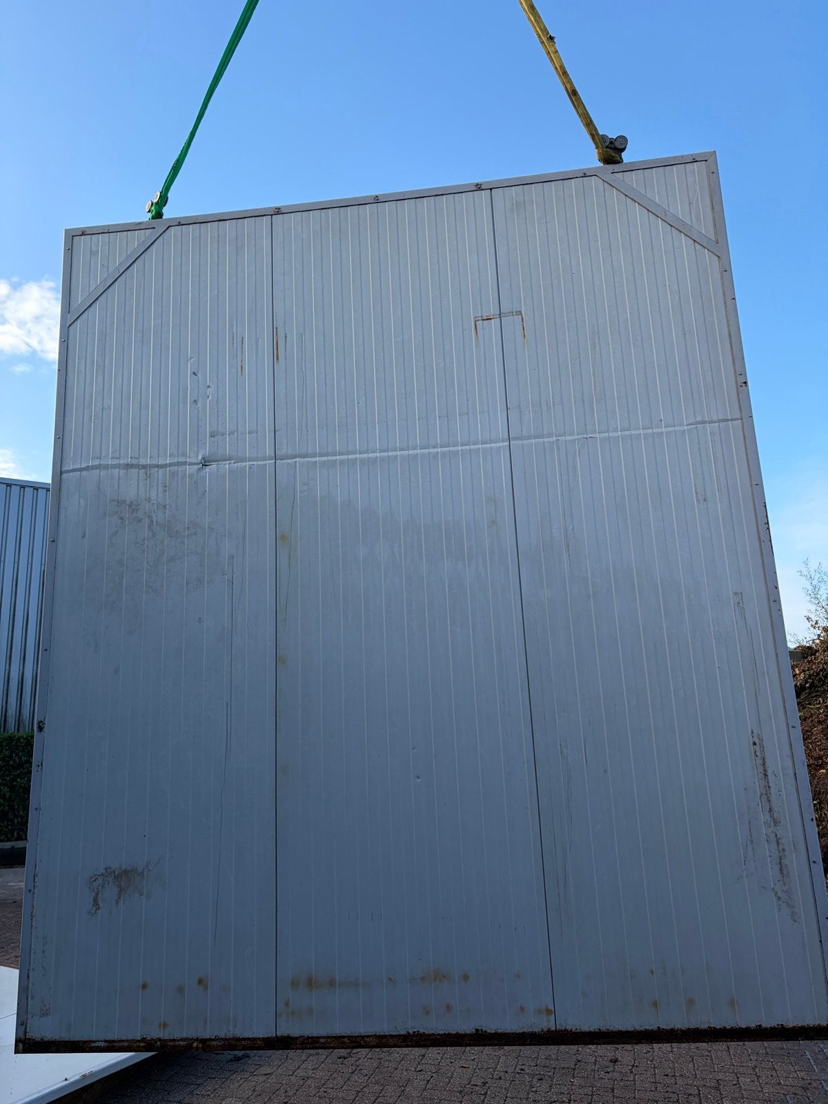 Geïsoleerde Sandwichpaneel Schuifdeuren (2 stuks), Ophalen, Gebruikt, Garagedeur, Schuifdeur