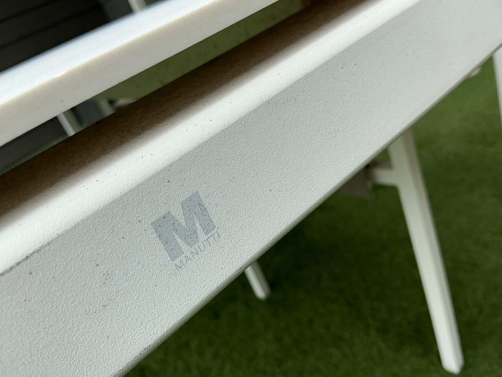 Manutti Tuinset - Aluminium Tafel en Tribu Textileen Stoelen, Ophalen, 4 zitplaatsen, Eettafel, Aluminium