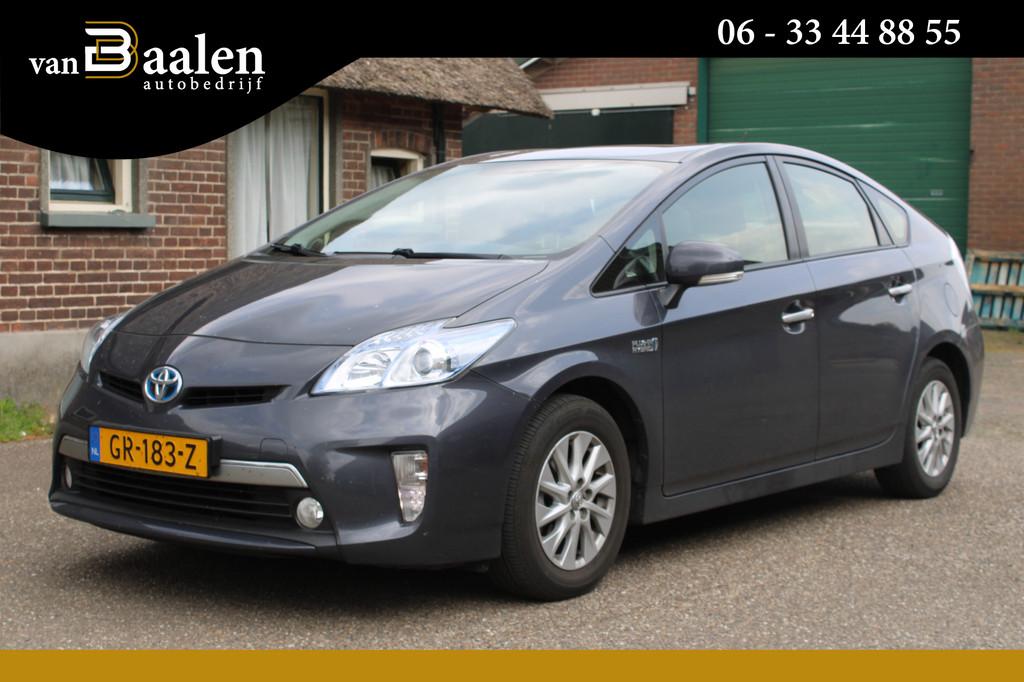 Toyota Prius 1.8 Plug-in Aspiration HUD CRUISE NAVI CAMERA P, Auto's, Toyota, Stof, Gebruikt, Blauw, Stoelverwarming
