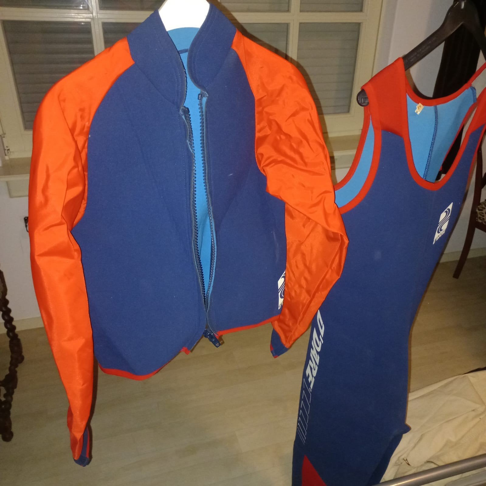 O'dare Wetsuit Maat 52 (L) - Blauw/Rood, Watersport en Boten, Watersportkleding, Wetsuit, Gebruikt, O'dare, Ophalen of Verzenden