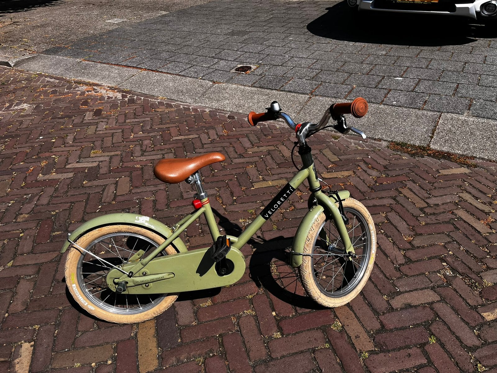 Veloretti 16inch kinderfiets, Ophalen, Terugtraprem, Zijwieltjes, 16 tot 20 inch