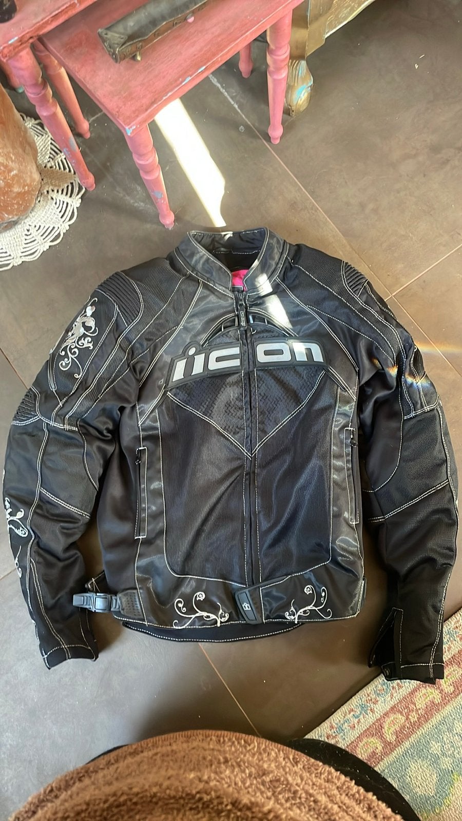 Icon Contra Speed Queen motorjas dames - Maat M 44, Motoren, Ophalen of Verzenden, Tweedehands, Dames, Jas | textiel