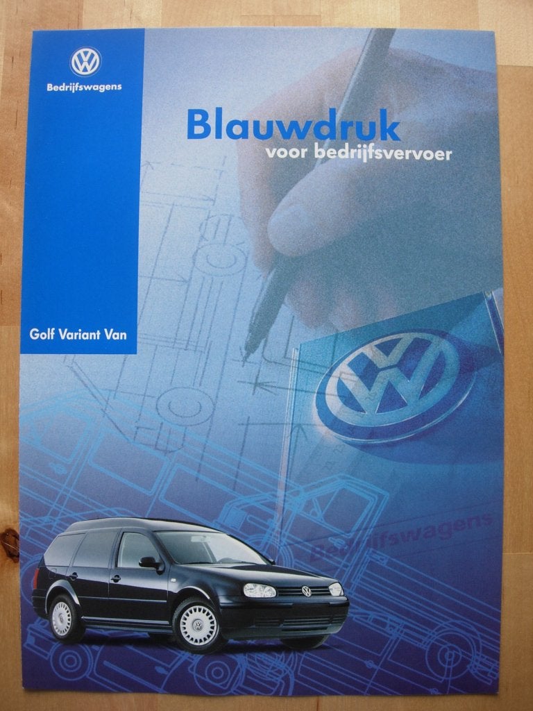 Volkswagen Golf Variant Van Brochure 2000 VW, Volkswagen, Ophalen of Verzenden, Zo goed als nieuw, Volkswagen