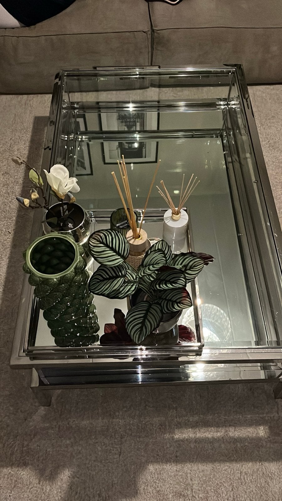 Eichholtz Salon Tafel - Luxe Spiegel Salontafel, Ophalen, 50 tot 100 cm, 100 tot 150 cm, Glas