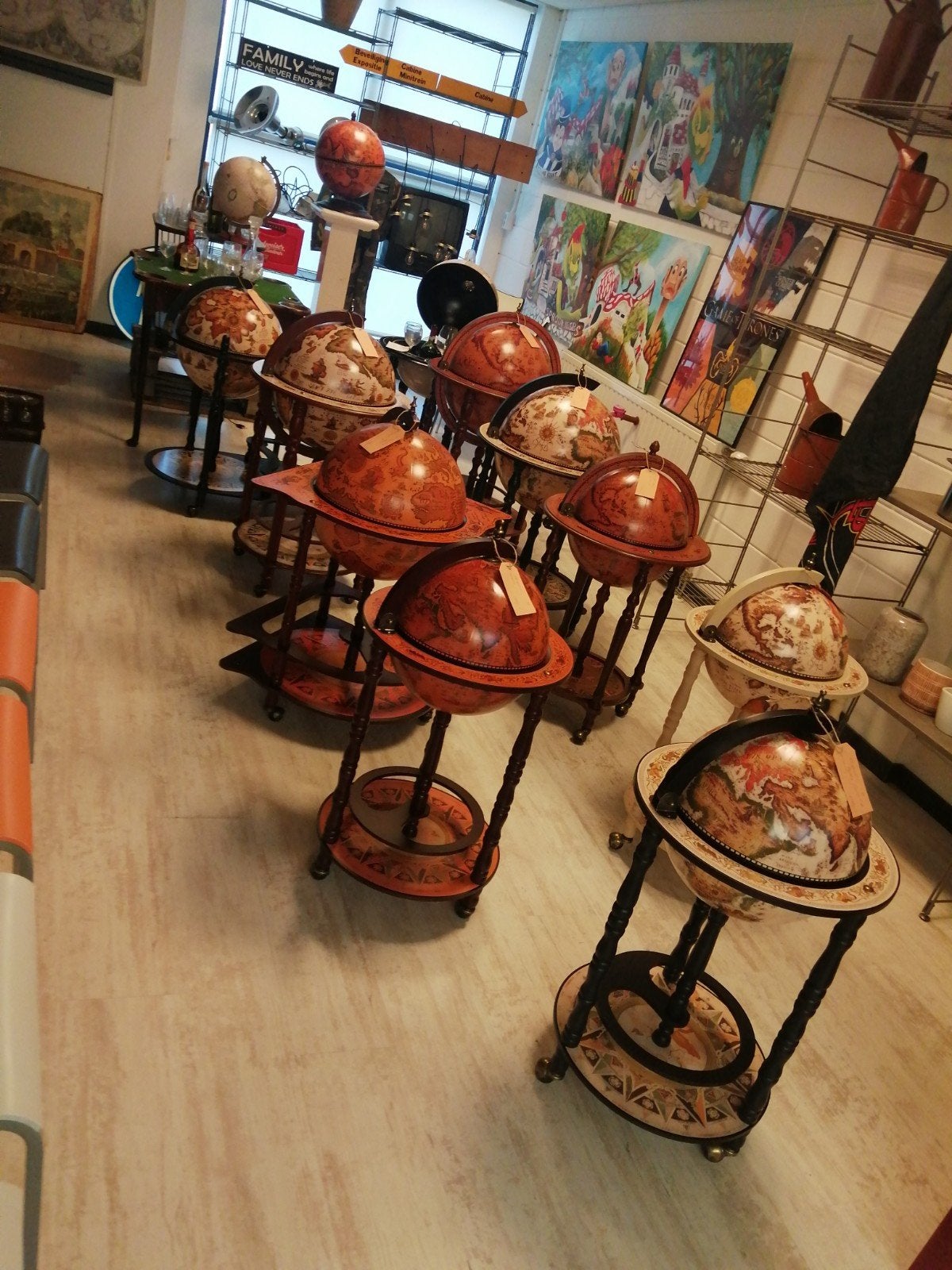 Grote collectie globe barren uit voorraad leverbaar va € 99,, Antiek en Kunst, Ophalen of Verzenden